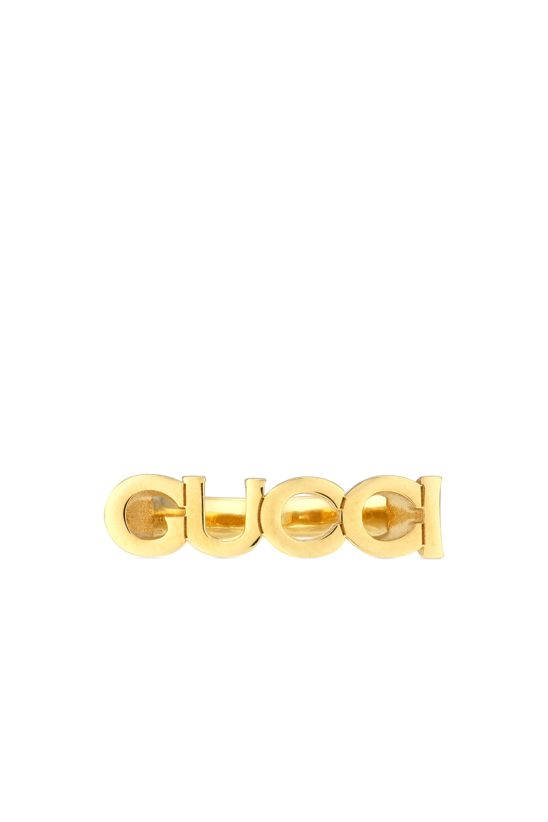 Gucci Crystal-embellished Script Letter Ring In Gold | ModeSens