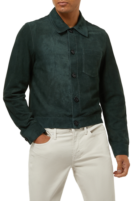Suede Buttoned Overshirt