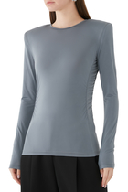 Micro Jersey Shoulder Pad Top