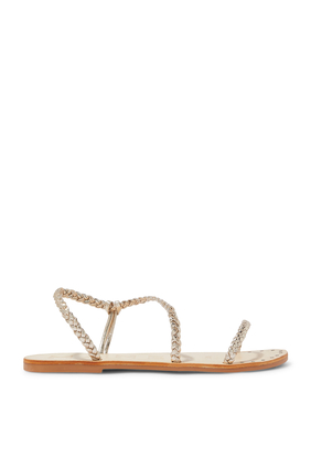 Metallic Braid Sandals