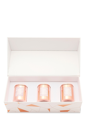 Three Metal Container Candle Gift Set