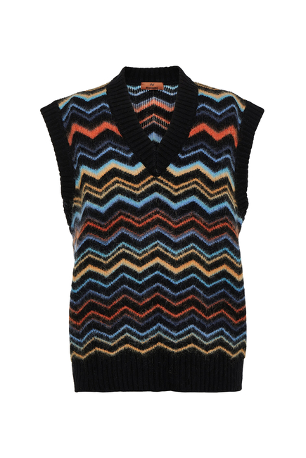 Zigzag Wool Mohair Vest