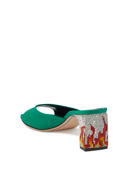 Ade Moire Embellished Mules