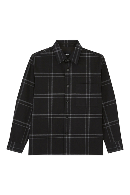 Clyfford Windowpane Cotton-Blend Shirt Jacket