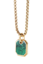 Roman Amulet, 18k Yellow Gold & Malachite