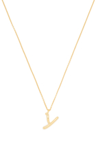 Y Initial Pendant Necklace, 18K Gold-Plated Sterling Silver