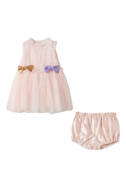 Kids Ruffle Dress & Bloomers in Chiffon