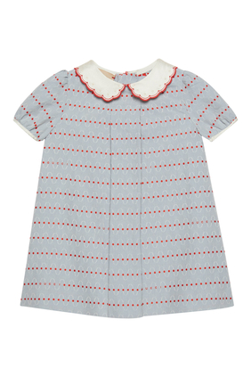 Kids Dotted Striped Cotton Dress
