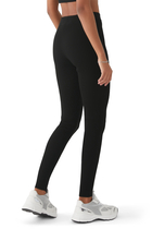 Appliquéd Ribbed-Knit Leggings