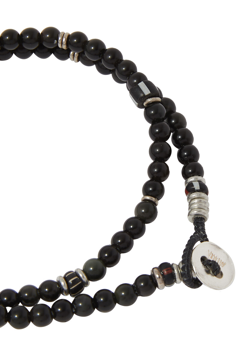 Buy Mikia Rainbow Obsidian Bracelet - Mens for AED 455.00 Fashion ...