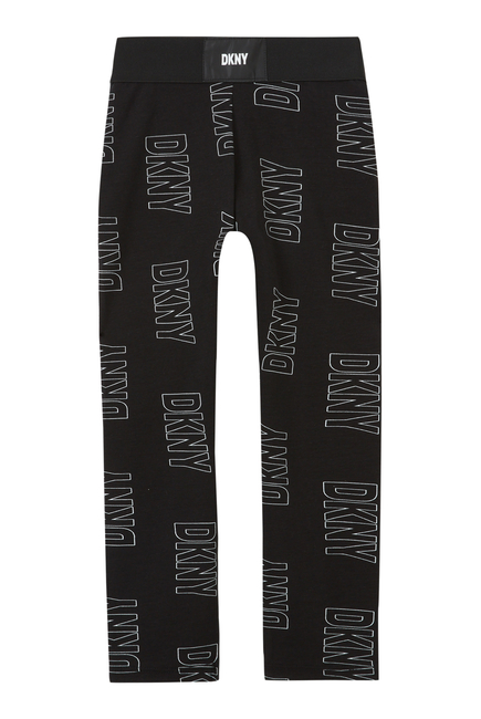 Kids All-Over Logo Print Leggings