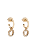 Pave Tea Rose Huggie Earrings