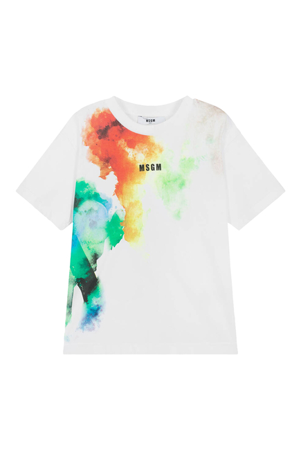 Kids Paint Logo Print T-Shirt