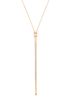 Quatre White Edition Necklace, set with Diamonds