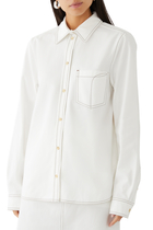 Petite Tumbled Cotton Shirt