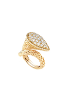 Serpent Bohème Large Ring, 18k Yellow Gold & Diamonds