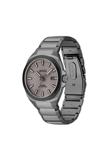 Walker Grey Link-Bracelet Watch