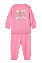 Kids Funny Flowers Sweat Set