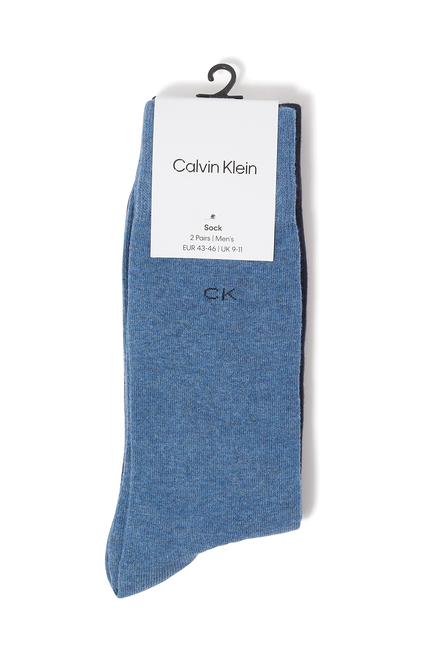 Casual Flat Knit Socks, Set of 2