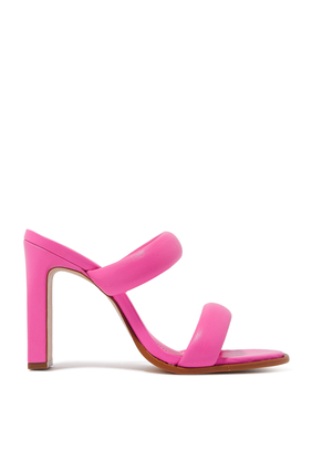 Puffy Neon 100 Leather Mules
