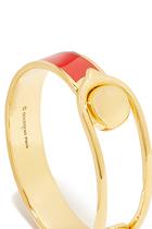 Boucle Brass Bracelet, 24k Gold-Plated Brass & Enamel