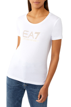 Rhinestone Embellished Logo T-Shirt