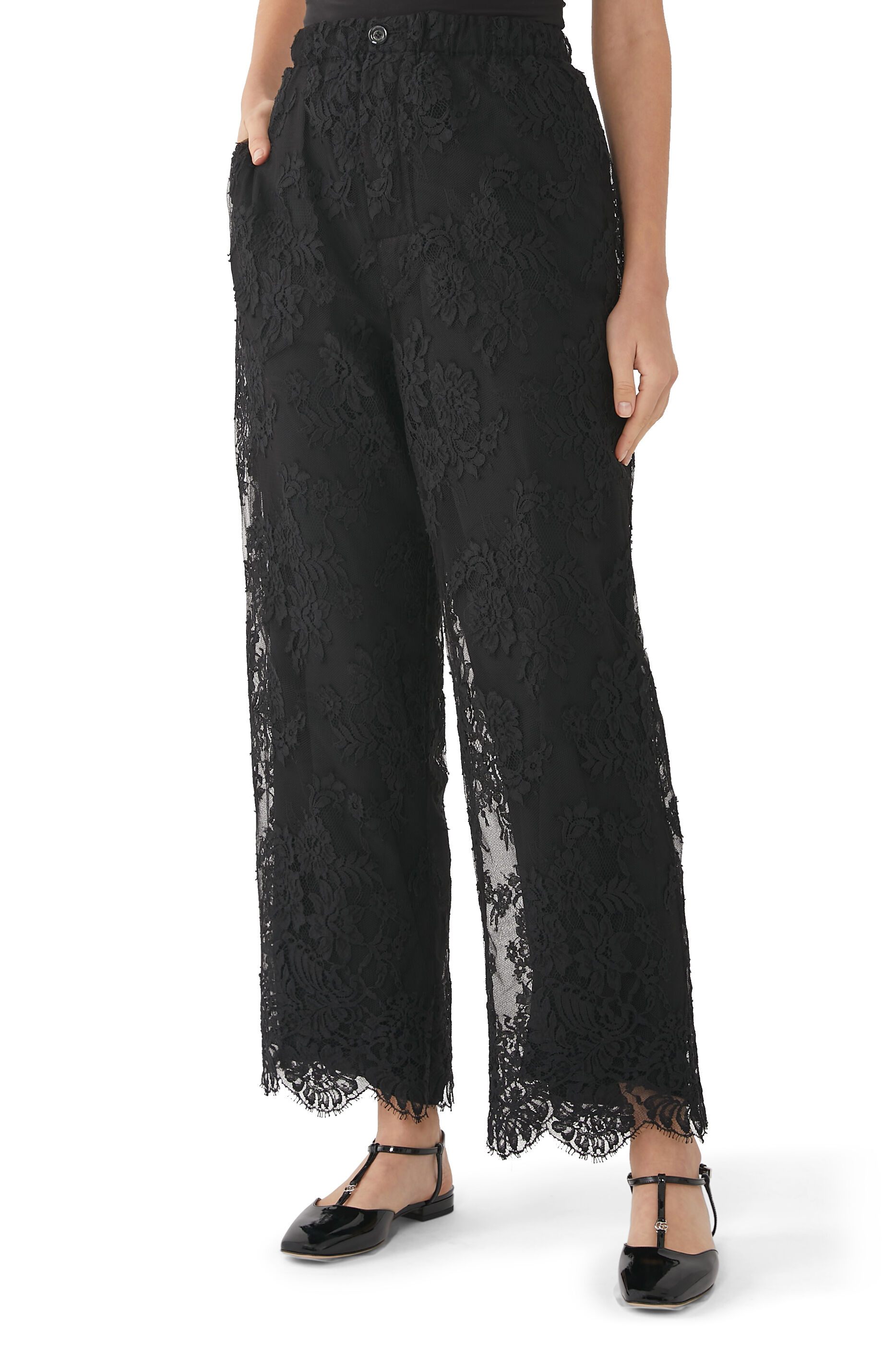 Pants discount with lace