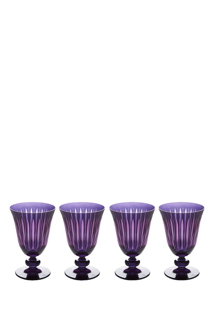 Prism Purple Wine Glass, Set of 4