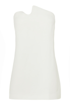 Fluid Drape Squiggly Strapless Top