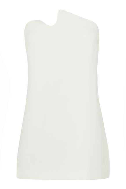 Fluid Drape Squiggly Strapless Top
