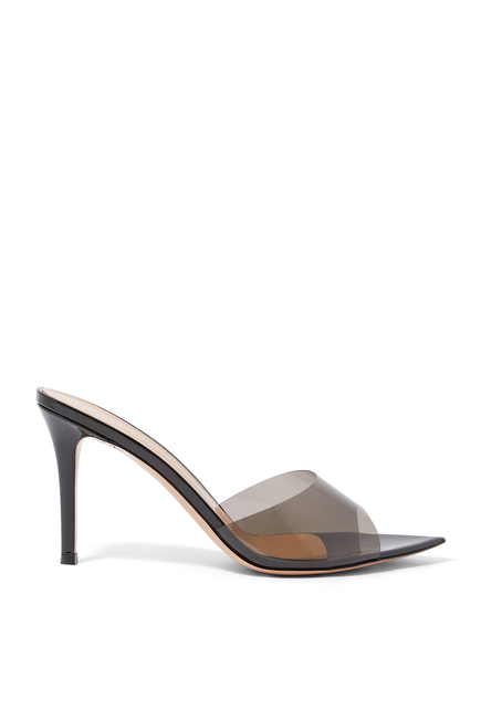 Elle Plexi 85 Leather & PVC Mules