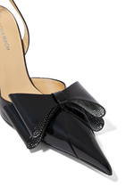 Cadeau Patent Large Bow 95 Slingback Pump