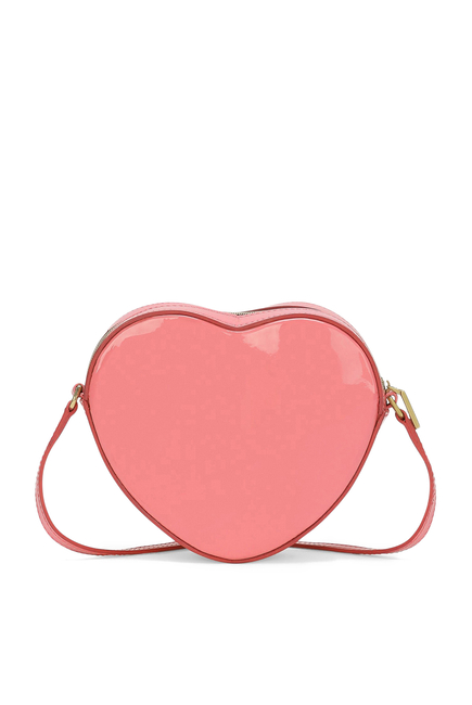 Kids Patent Leather Heart Bag