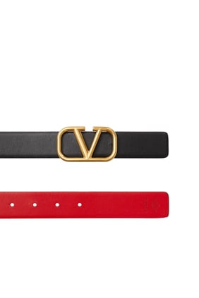 Valentino Garavani VLogo Reversible Leather Belt