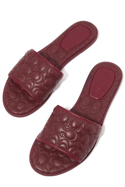 Olivea Leather Slides