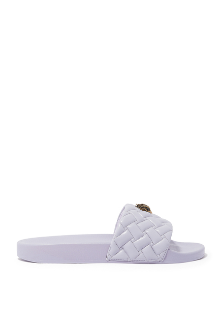 Meena Eagle Faux-Leather Slides