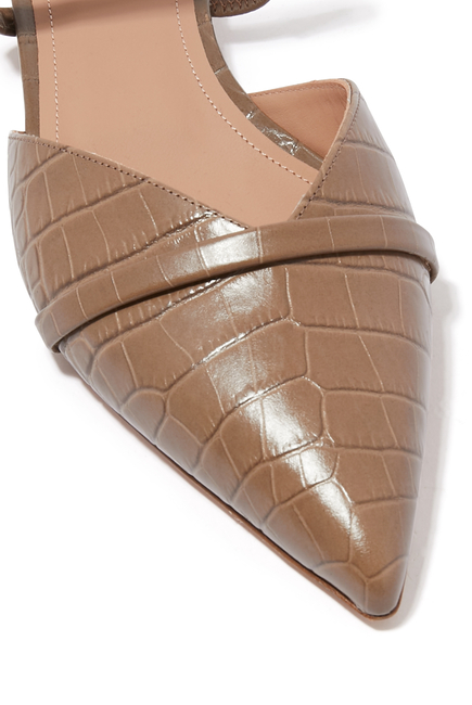 Frankie Croc Flat Mules