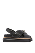 Orson Cross Strap Leather Sandals