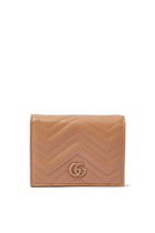 GG Marmont Matelassé Card Case Wallet