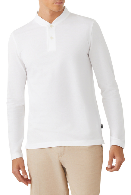 Long-Sleeved Polo Shirt