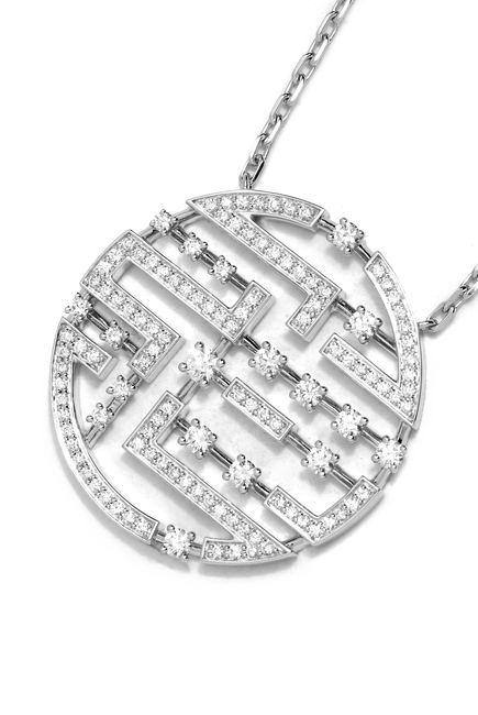 Avenues Luxe Chain Necklace, 18k White Gold with Diamonds