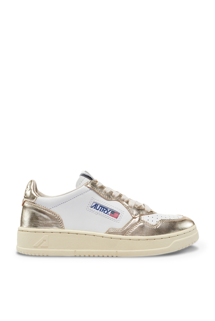 Medalist Metallic Leather Low Top Sneakers