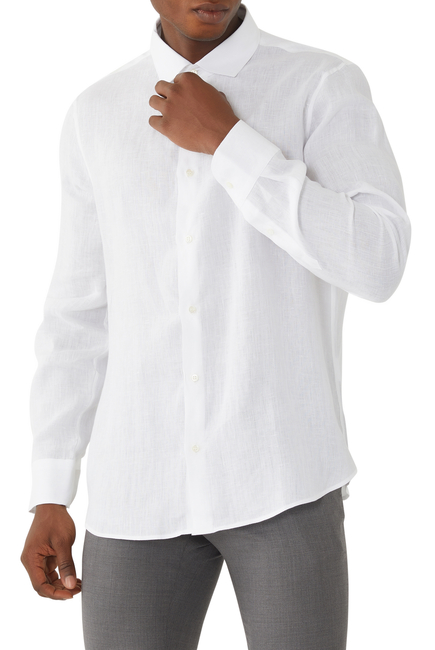 Classic Long Sleeves Linen Shirt