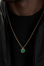 Roman Amulet, 18k Yellow Gold & Malachite