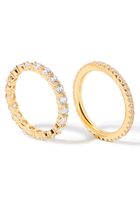 Vroom Ring Set, 14k Gold-Plated Brass