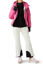 Aurora high-rise softshell flared ski pants in pink - Perfect Moment