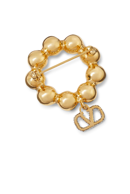 VLogo Signature Pearl Brooch