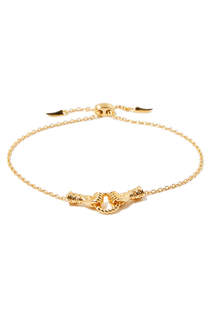 Harris Reed in Good Hands Slider Bracelet, 18k Gold Plated Vermeil on Sterling Silver