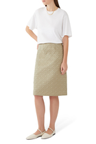 Quilted Knee-Length Skirt