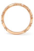 Tornado Ring, 18k Pink Gold & Enamel & Diamonds